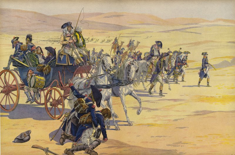 Napoleon Bonaparte and His Troops in the Desert by Jacques Marie Gaston Onfray de Breville (Job)