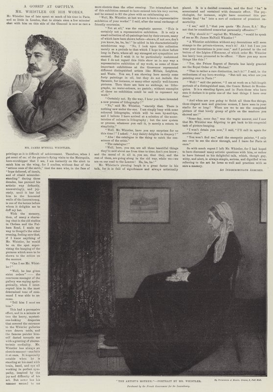 Mr Whistler on his Works by James Abbott McNeill Whistler