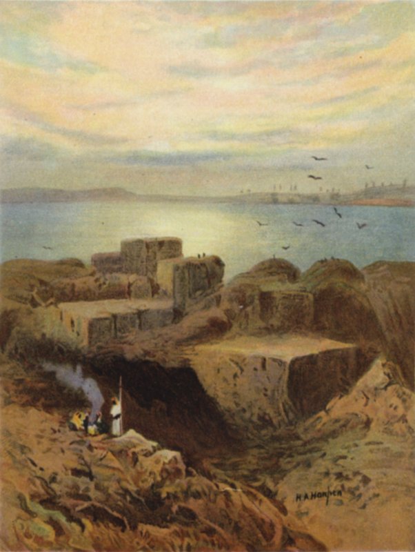 Ruins of Babylon and hanging gardens by James (after) Clark