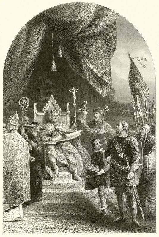 King John Sealing Magna Charta by James (after) Lonsdale