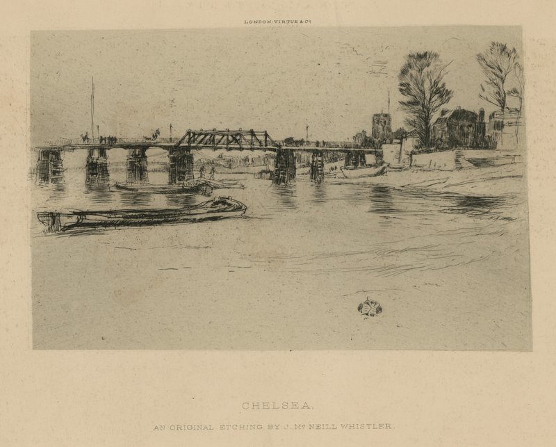 General view of Chelsea by James Abbott McNeill Whistler