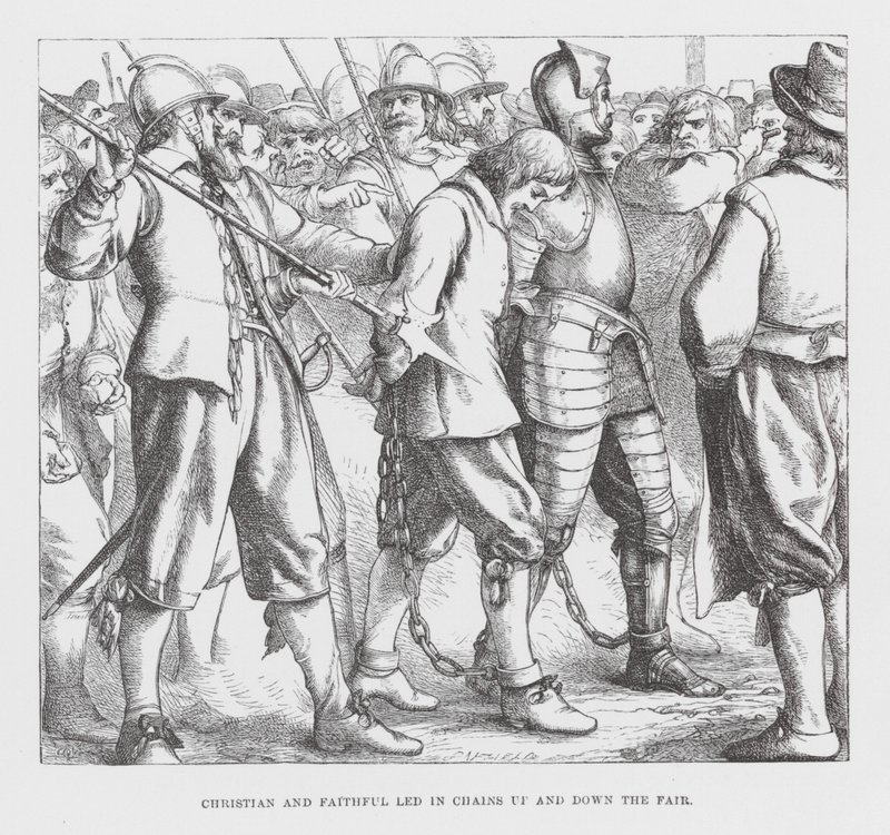 Christian and Faithful Led in Chains up and down the Fair by James Dawson Watson