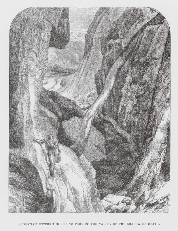 Christian Enters the Second Part of the Valley of the Shadow of Death by James Dawson Watson