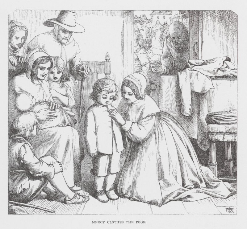 Mercy Clothes the Poor by James Dawson Watson