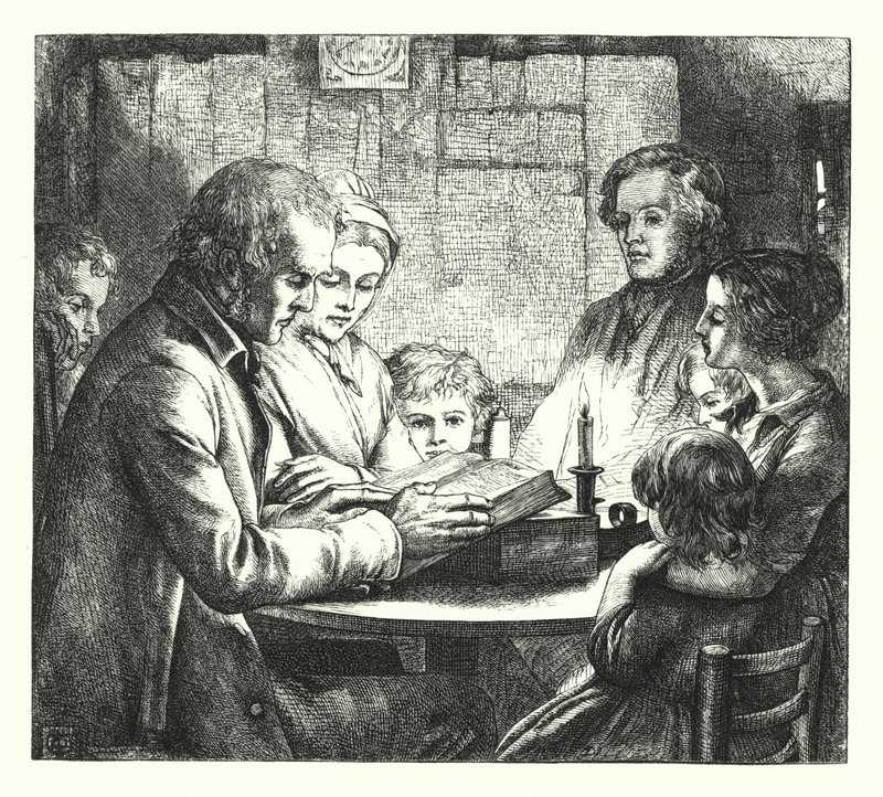 Scene in a Scottish Cottage by James Dawson Watson
