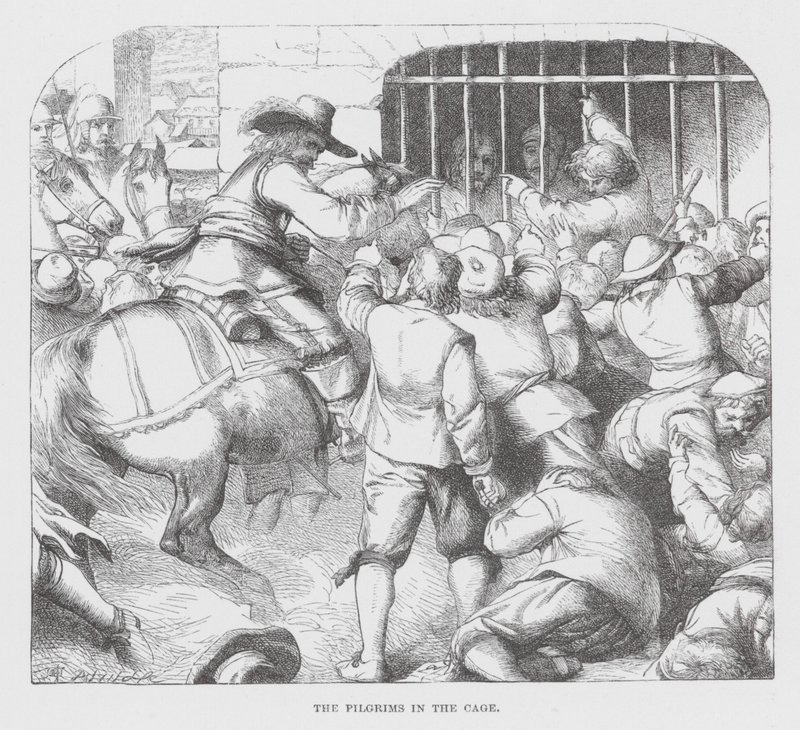 The Pilgrims in the Cage by James Dawson Watson