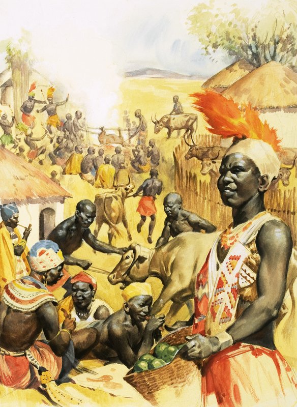 Bantu Village by James Edwin McConnell
