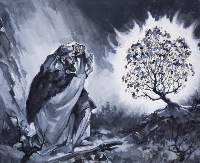 Moses and the Burning Bush by James Edwin McConnell