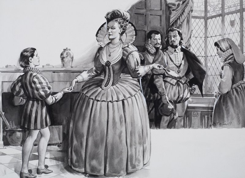 The Young Francis Bacon and Queen Elizabeth I by James Edwin McConnell