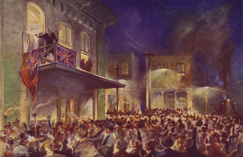 Sir Adam Beck Turning on the Hydro-Electric Current at Baden, Ontario by James Fergus Kyle