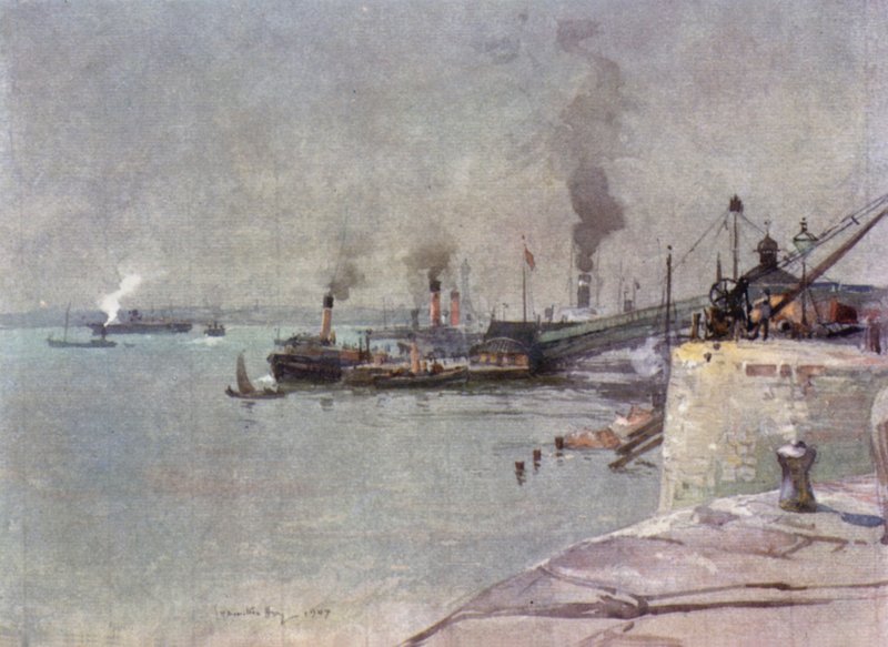The Landing Stage, South End by James Hamilton Hay