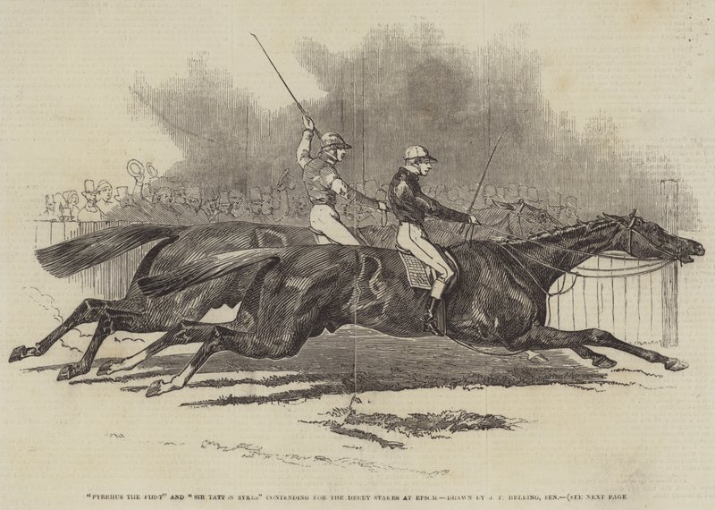 Pyrrhus the First and Sir Tatton Sykes Contending for the Derby Stakes at Epsom by James Herring