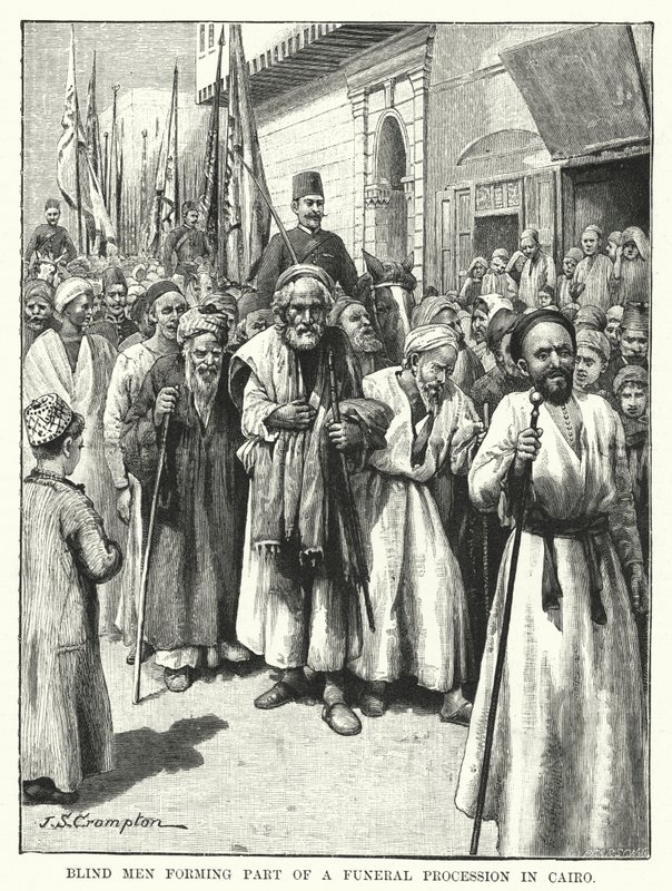 Blind Men forming Part of a Funeral Procession in Cairo by James Shaw Crompton