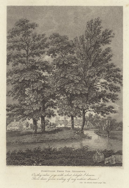 Robert Bloomfield, poet: Fakenham from the Meadows by James Storer