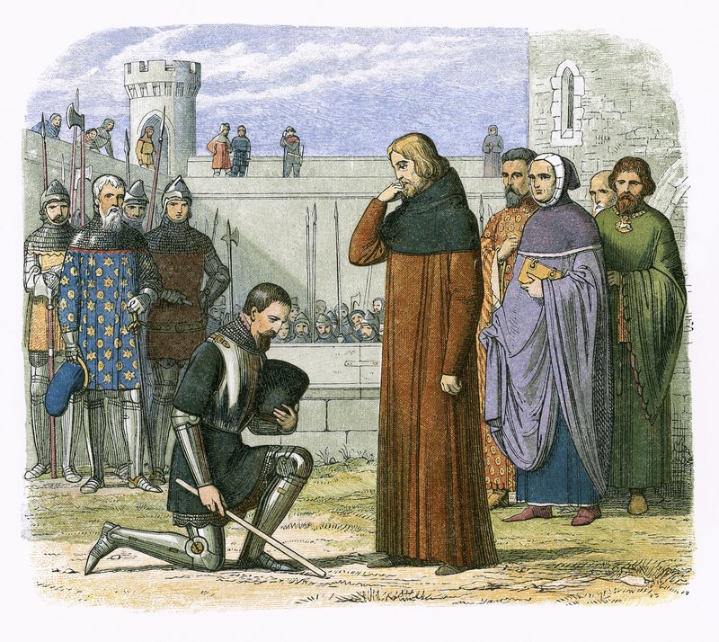Meeting of Richard II and Henry Bolingbroke at Which Henry Demands the Throne by James William Edmund Doyle
