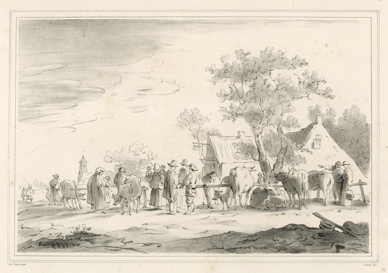 Cattle Market by Jan Josephsz van Goyen