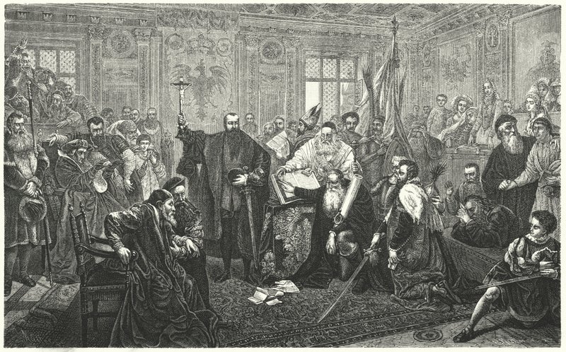 Creation of the Polish-Lithuanian Commonwealth by the Union of Lublin by Jan Alojzy Matejko
