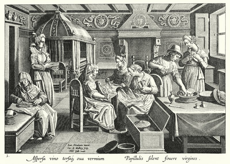 The handling of the eggs of silkworms by Jan van der Straet