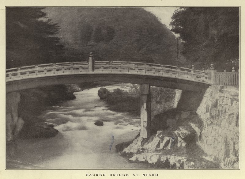 Sacred Bridge at Nikko by Japanese Photographer