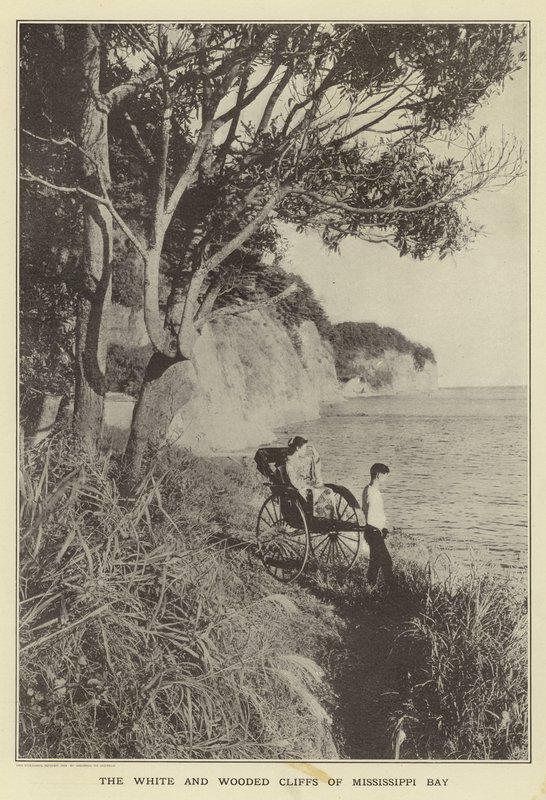 The White and Wooded Cliffs of Mississippi Bay by Japanese Photographer