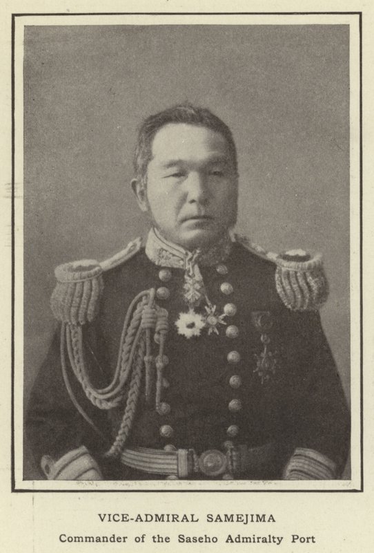 Vice-Admiral Samejima, Commander of the Saseho Admiralty Port by Japanese Photographer