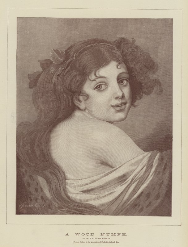 A Wood Nymph by Jean Baptiste Greuze