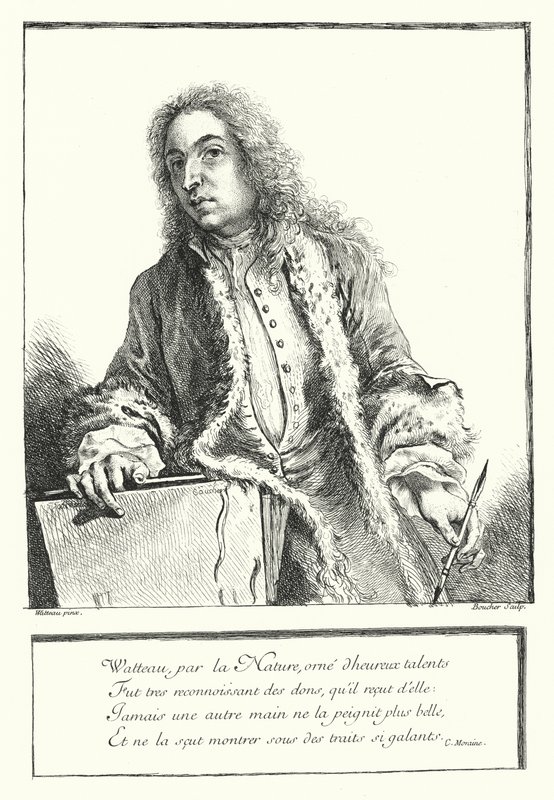 Self-portrait of French artist Antoine Watteau by Jean Antoine (after) Watteau
