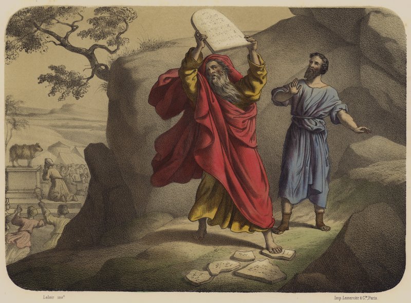 Moses Breaks the Tablets of the Law by Jean Baptiste Auguste Leloir