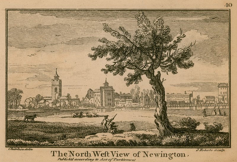 The North West View of Newington by Jean Baptiste Claude Chatelain
