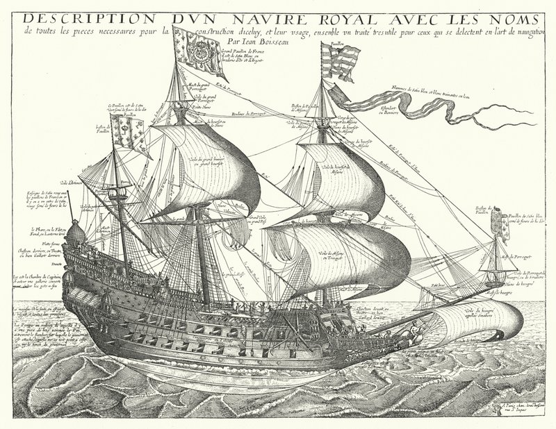French Warship, c.1657 by Jean Boisseau