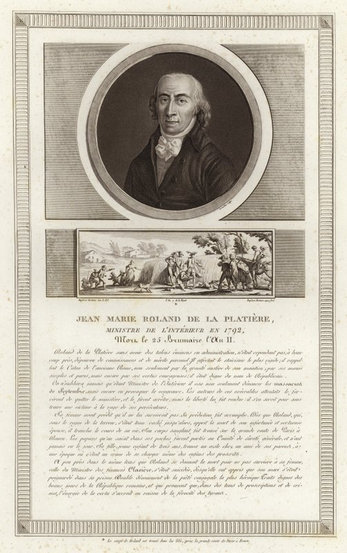 Portrait of Jean-Marie Roland, vicomte de la Platiere by Jean Duplessi Bertaux