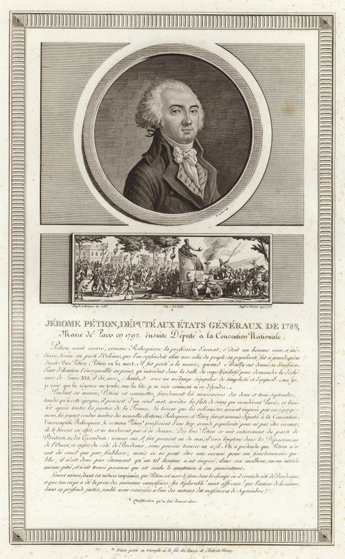 Portrait of Jerome Petion de Villeneuve by Jean Duplessi Bertaux