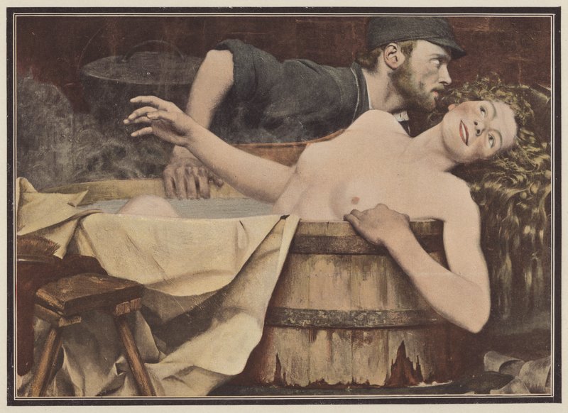 After Washing, Woman in a Bath Tub by Jean Eugene Buland