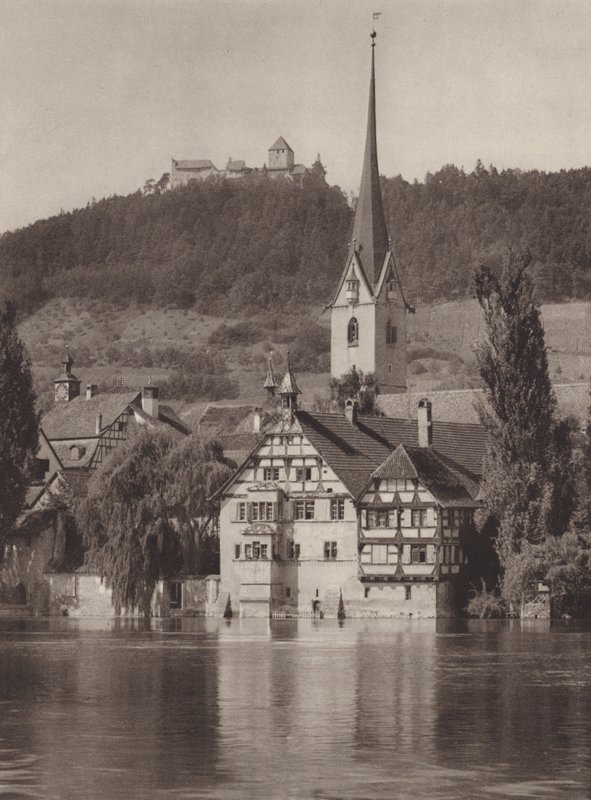 Switzerland: Stein on the Rhine, the Monastery Looking Towards Castle Hohenklingen by Jean Gaberell
