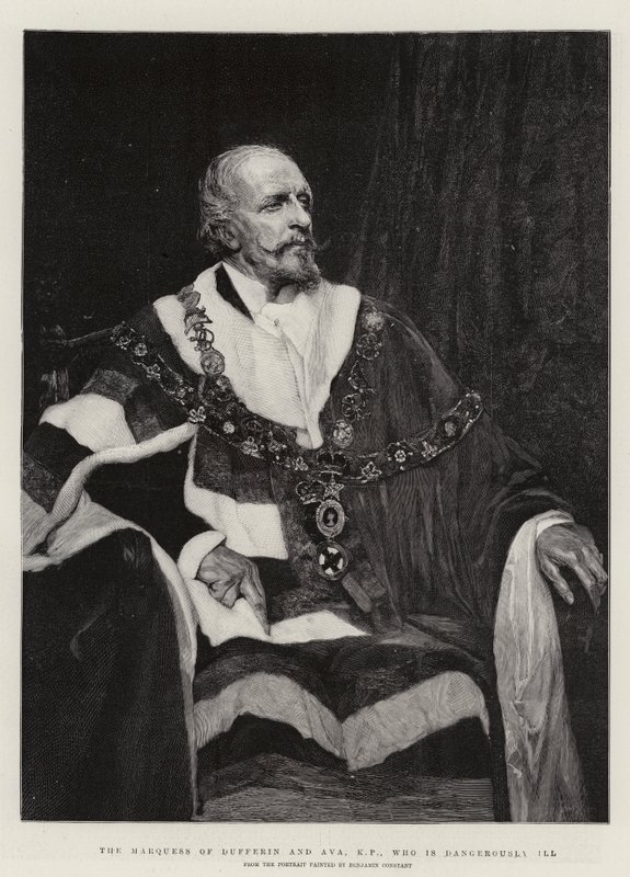 The Marquess of Dufferin and Ava, KP, Who is Dangerously Ill by Jean Joseph Benjamin Constant