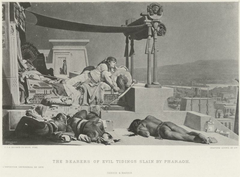 The Bearers of the Evil Tidings Slain by Pharaoh by Jean Jules Antoine Lecomte du Nouy