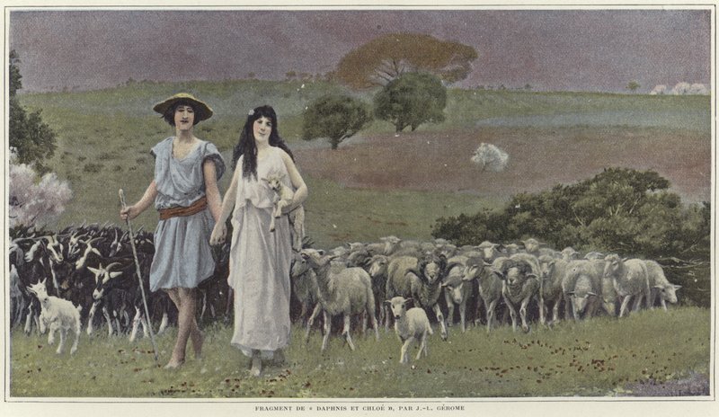 Daphnis and Chloe by Jean Leon Gerome by Jean Leon Gerome