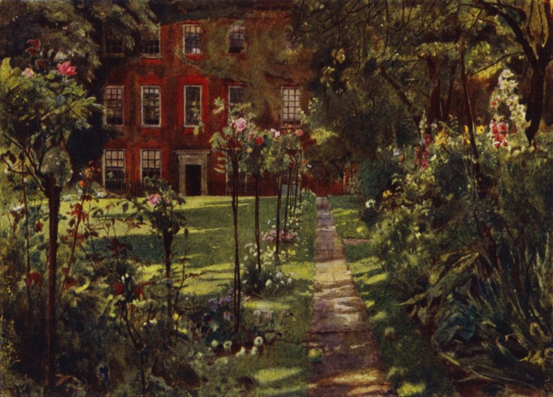 Walpole House, View of House and Garden by Jessie MacGregor