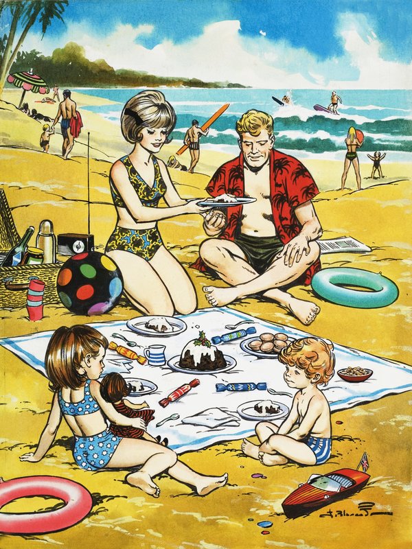 A Christmas picnic on the beach by Jesus Blasco