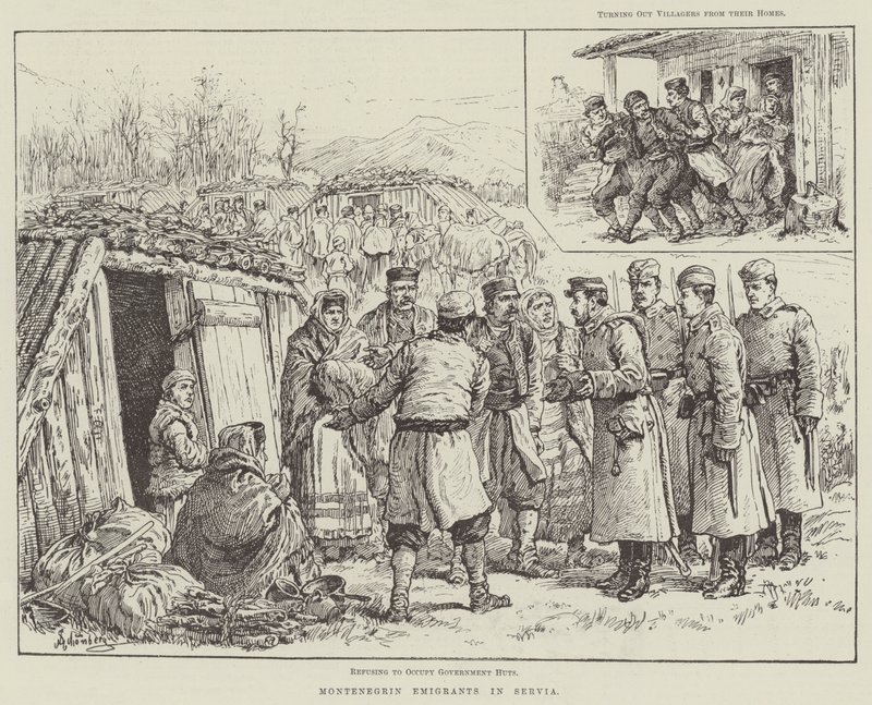 Montenegrin Emigrants in Serbia by Johann Nepomuk Schonberg