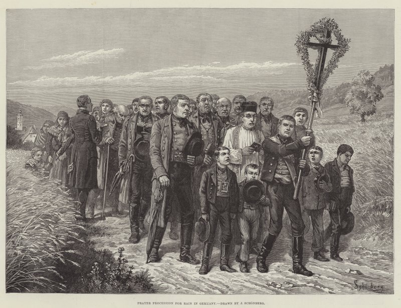 Prayer Procession for Rain in Germany by Johann Nepomuk Schonberg