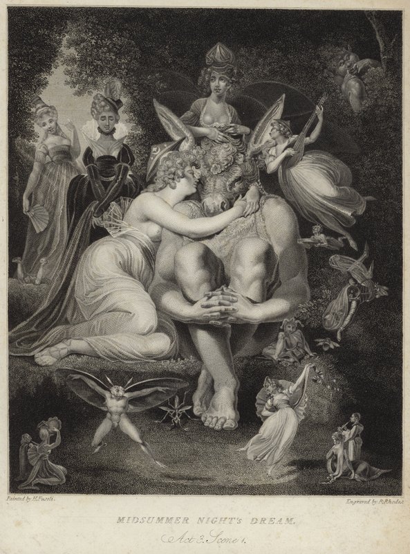 Titania Kissing Bottom in A Midsummer Night