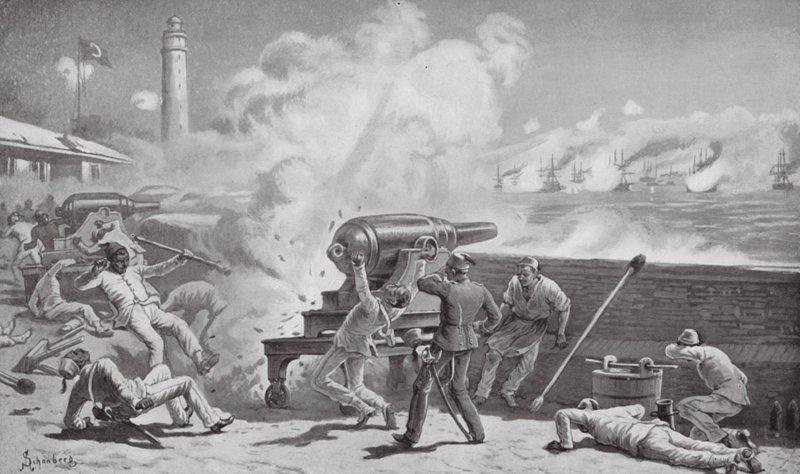 The Bombardment of Alexandria by Johann Nepomuk (after) Schonberg