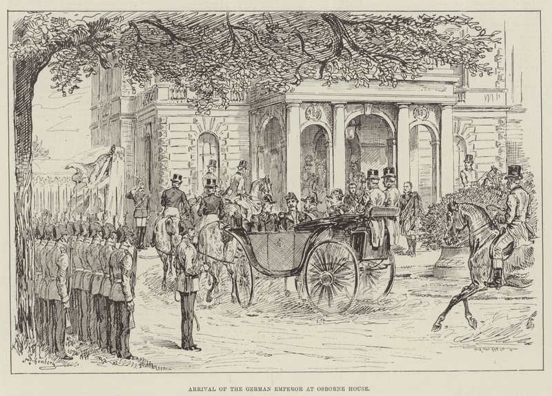 Arrival of the German Emperor at Osborne House by Johann Nepomuk Schonberg