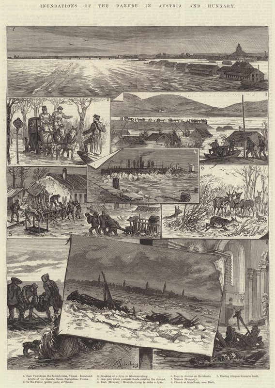 Inundations of the Danube in Austria and Hungary by Johann Nepomuk Schonberg