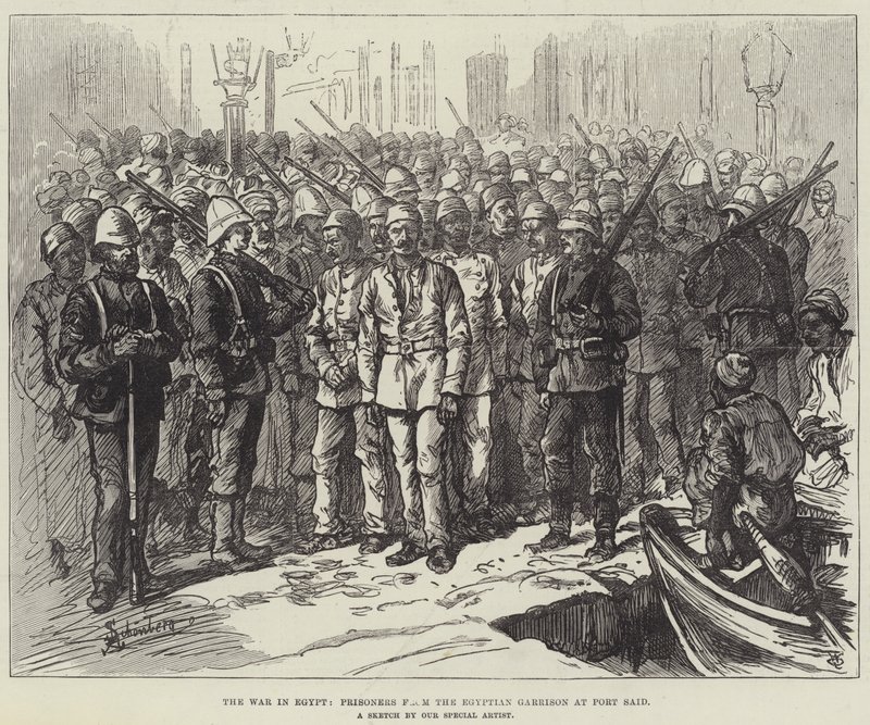 The War in Egypt, Prisoners from the Egyptian Garrison at Port Said by Johann Nepomuk Schonberg