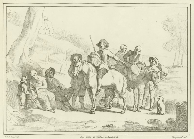 Peasants Resting on Their Way to Market by Johannes Lingelbach