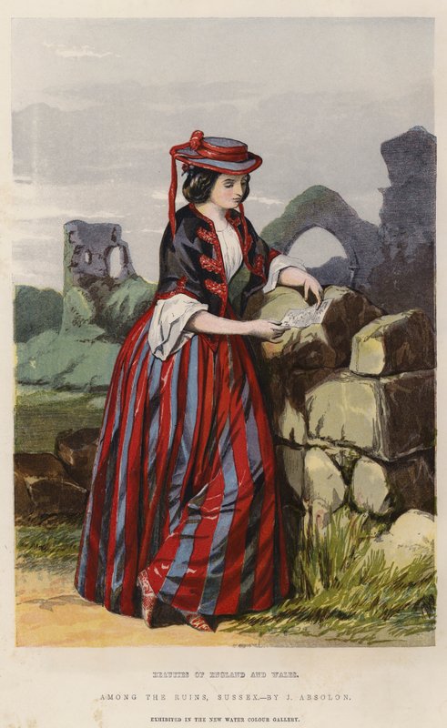 Beauties of England and Wales, Among the Ruins, Sussex by John Absolon