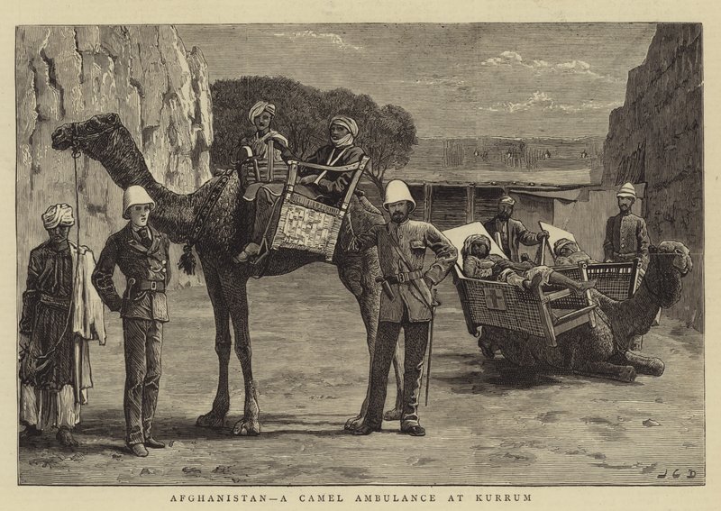 Afghanistan, a Camel Ambulance at Kurrum by John Charles Dollman