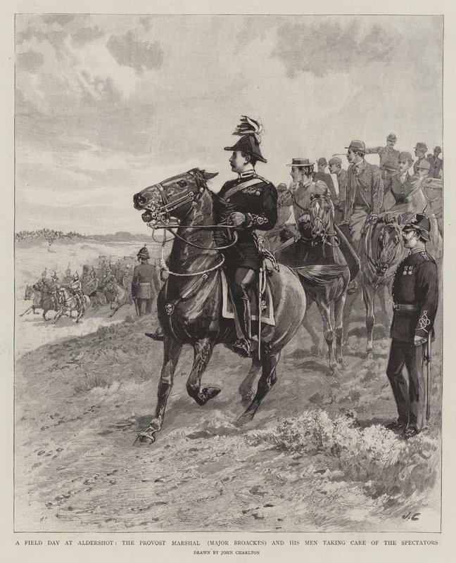 A Field Day at Aldershot, the Provost Marshal (Major Broackes) and his Men taking Care of the Spectators by John Charlton